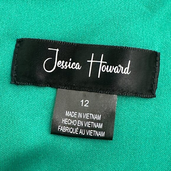 Jessica Howard Jade Green Ruffle Sheath Dress – SZ 12 NWT – Flirty and Fabulous! - Picture 6 of 10